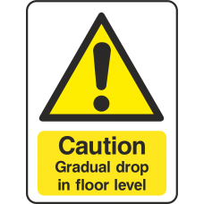 Caution Gradual Drop In Floor Level